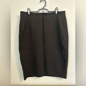 Premise Studio black with white polka dot skirt